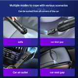 White Versatile 2-in-1 Cordless Handheld Vacuum Cleaner & Blower - USB Rechargeable, High-Power for Car & Home - Side View