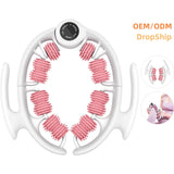 Pink 360 Degree Clamp Leg Roller Massager - Deep Tissue Relief for Thighs, Calves & Arms - Side View