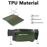 Black HD Digital Night Vision Monocular - High-Magnification Infrared Scope for Day & Night Use - Top-Down View