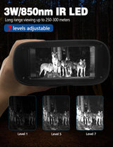 Green 4K Portable Digital Night Vision Binoculars - HD Photo & Video Infrared Scope - 45-Degree Angle