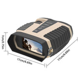 Beige HD Digital Night Vision Binoculars - High Magnification Infrared Scope with Color Night View - Side View