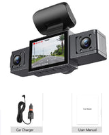 3-Inch HD 1080P Dash Cam - Front, Rear, and Left Recording, 19x12x8cm