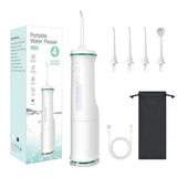 White Home Electric Oral Irrigator - Portable Water Flosser for Teeth Cleaning