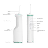 White Home Electric Oral Irrigator - Portable Water Flosser for Teeth Cleaning - Side View