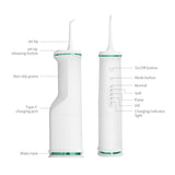 Black Home Electric Oral Irrigator - Portable Water Flosser for Teeth Cleaning - Side View