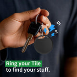 Yellow Android Tracker - Google Find My Device Compatible Luggage and Pet Tracker - Top-Down View