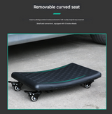 With Drawers Auto Repair Polishing Stool - Detachable Seat Car Wash Tool Creeper Stool - Side View