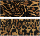 2-Piece Brown Leopard Elegant Faux Cashmere Shawl - Warm and Versatile 200 cm Long European-Style Scarf - Side View