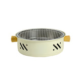 Portable 28cm Stainless Steel Barbecue and Tea Furnace - Side View