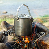 Portable Outdoor Camping Kettle for Coffee, Tea, and Cooking - Front View