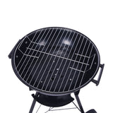Outdoor Folding Apple-Shaped Stainless Steel Charcoal Barbecue Grill - 41cm Grill Net - Front View