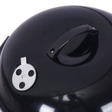 Outdoor Folding Apple-Shaped Stainless Steel Charcoal Barbecue Grill - 41cm Grill Net - Top-Down View