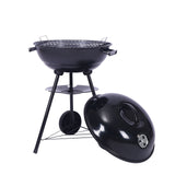 Outdoor Folding Apple-Shaped Stainless Steel Charcoal Barbecue Grill - 41cm Grill Net - 45-Degree Angle