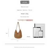 Beige Flower-Patterned Cotton Crochet Tote Bag - Beach and Commute Essential - Front View