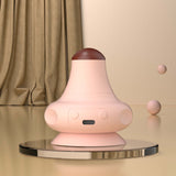 Pink [Stone + Hot Compress] Silicone Fascial Massage Ball with Suction - Muscle Relaxation for Yoga and Therapy