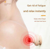 Pink [Stone + Hot Compress] Silicone Fascial Massage Ball with Suction - Muscle Relaxation for Yoga and Therapy - Side View