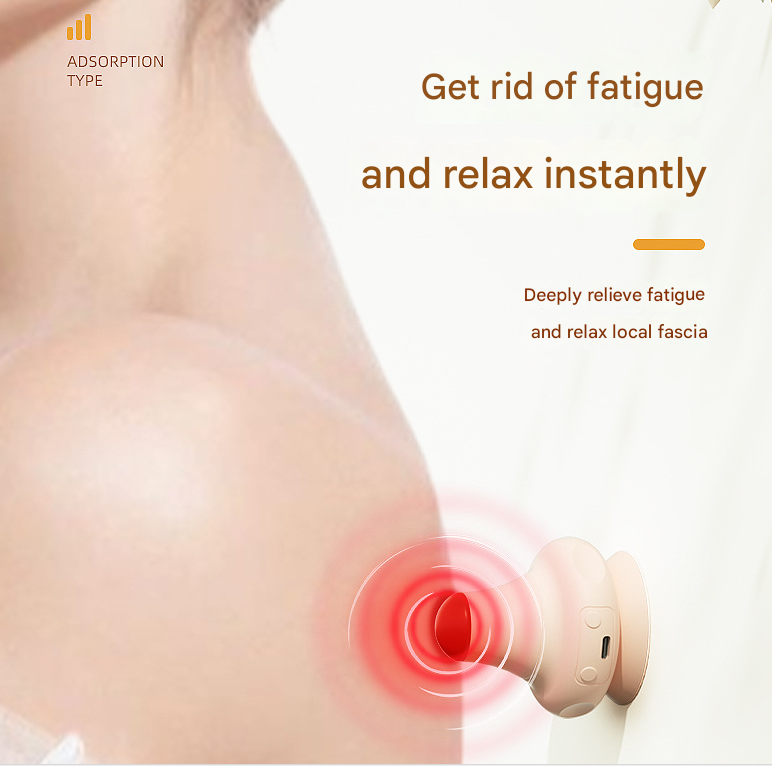 Purple [Stone + Hot Compress] Silicone Fascial Massage Ball with Suction - Muscle Relaxation for Yoga and Therapy