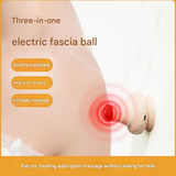 Black [Stone + Hot Compress] Silicone Fascial Massage Ball with Suction - Muscle Relaxation for Yoga and Therapy - Front View