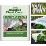 2-Piece Premium Nonwoven Plant Frost Cover - 3x9m - Top-Down View