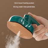 White Mini Handheld Steam Iron - Portable Garment Steamer - Front View