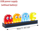 Cute Pac-Man Night Light Set with 3-Level Dimming - Front View