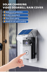 Transparent Rain Cover + Doorbell Combination HD Wireless Video Doorbell with Long-Lasting Battery - Side View