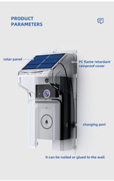 Transparent Rain Cover + Doorbell Combination HD Wireless Video Doorbell with Long-Lasting Battery - 45-Degree Angle