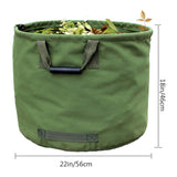 Black Durable Green Garden Leaf Collection Bag - Side View