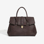 Coffee Brown Spacious Women's PU Leather Tote Bag with Laptop Compartment