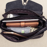 Genuine Leather Women's Crossbody Bag with Soft Cowhide Finish - Front View