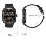 Black 2-in-1 Smartwatch with Earbuds and 2.01-Inch HD Screen for Sports - 45-Degree Angle