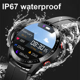 Silver Silicone Business Smartwatch with ECG and PPG Monitoring - Front View
