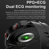 Silver Silicone Business Smartwatch with ECG and PPG Monitoring - Side View