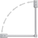 Electrical Outlet Extender for Sofa and Bedside with 45cm Reach - Front View