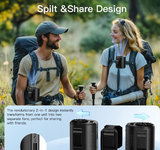 Brown-black Portable Turbo Waist Fan with Digital Display and Dual Air Outlets - Front View