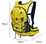 Yellow Lightweight Hydration Backpack for Trail Running, Cycling, and Marathons - Front View