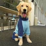 4XL Recommended 30-40 Pounds Blue Autumn-Winter Dog Hoodie for Medium to Large Breeds - Golden Retriever & Labrador