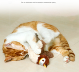 Crab Electric Flapping Plush Cat Toy with Sound - Realistic Self-Play Pet Toy - Side View