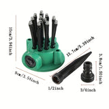 3-Piece 360-Degree Multi-Head Garden Sprinkler Set - Efficient Watering Solution - Top-Down View