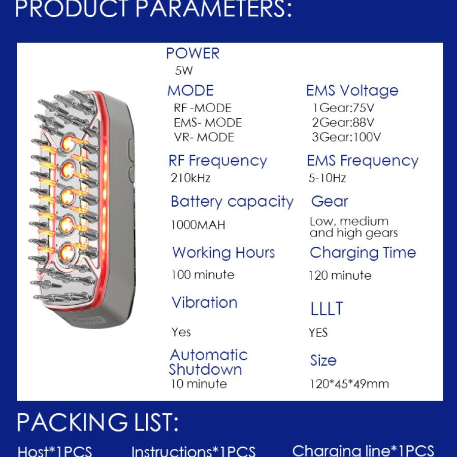 Electric Scalp Massage Comb for Hair Care and Relaxation