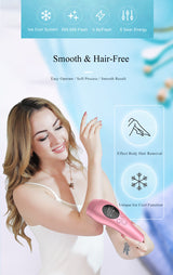 Pink Light Spot Beauty Hair Removal Device - Smooth Skin Solution - Top-Down View
