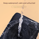 Black Oxford Fabric Makeup Case with Mirror and Partitions - All-in-One Tool Box - Front View