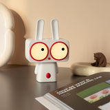 Round Eyes Cute Bobi Rabbit LED Night Light for Kids - USB Rechargeable - Front View