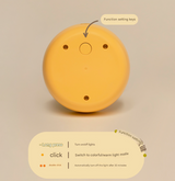 Yellow Colorful Duck Pear USB Night Light - Adjustable Sleep Companion - Side View