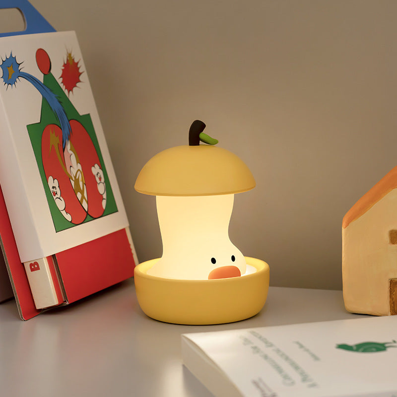 Green Colorful Duck Pear USB Night Light - Adjustable Sleep Companion