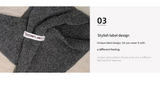 2-Piece Black Coffee Elegant Wool Blend Triangle Scarf - Luxurious Knit Shawl for Women (39 x 110cm)
