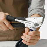 Heavy-Duty Manual Can Opener with Ergonomic Grip - Stainless Steel Cutter & Bottle Opener - Top-Down View
