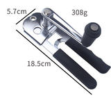 Heavy-Duty Manual Can Opener with Ergonomic Grip - Stainless Steel Cutter & Bottle Opener - 45-Degree Angle