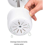White Premium Herb Savor & Freshness Keeper - Extends Life of Herbs, Cilantro, Parsley & More - Top-Down View