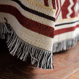 Navajo Nordic Style Woven Throw Blanket - Chic Sofa Cover with Fringe - 130 x 180cm - Front View